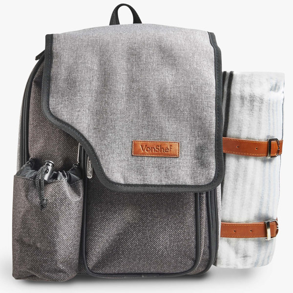 VonShef 2 Person Premium Picnic Backpack with Blanket & Reviews Wayfair